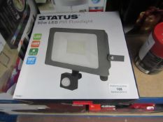 Status 50w LED PIR floodlight, unchecked and boxed
