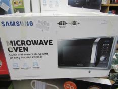 Samsung MS23F301TAS microwave oven, tested working and boxed. RRP £89.99