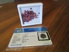 IGL&I Certified 25.00 carat 104 pieces Natural Garnet Gemstones. Untreated. A fantastic collection