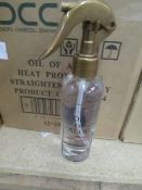 Box of 12 Oil Of Aloe Heat Protection   Straightening spray each contains 200 MLS all new in