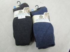 6 pairs of mens Australian lamb wool blend socks , new in packaging.