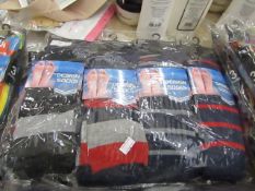 12 pairs of mens fresh feel cotton lycra socks size 6-11 , new in packaging.