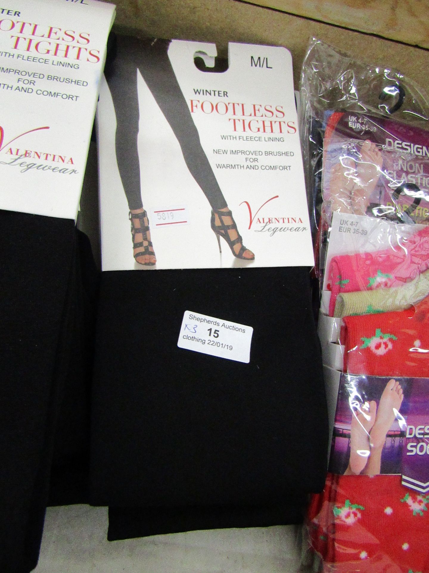Alentina legwear medium/large winter footless tights with fleece lining , new and packaged.