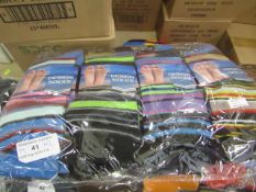 12 pairs of mens design socks size 6-11 , new in packaging.
