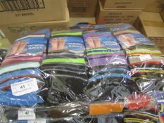 12 pairs of mens design socks size 6-11 , new in packaging.