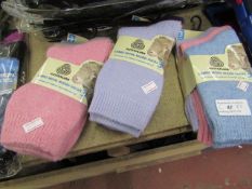 9 pairs of ladies Australian lambs wool blend socks size 4-7 , new in packaging.