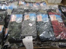 12 pairs of mens design socks size 6-11 , new in packaging.