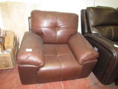 Costco Brown leather armchair