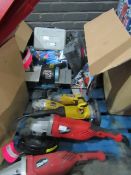 Lot of approx 10x various Clarke tools including: angle grinders, drills and more Please note: The