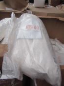 10x Duck Feather Down V Shaped Pillow with white pillow case, new in packaging