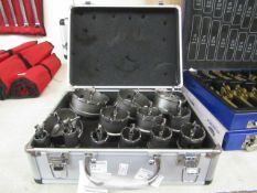 13 piece hole saw set in carry case, new