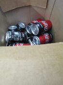 Box of approx 20x 330ml cans of Coca Cola Zero sugar drink, BB: Nov 2018