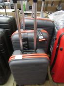 Rock ultra strong & durable set of 3x suitcases.
