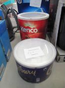 2x items being: - 1kg tub of Cadbury drinking chocolate - Kenco 750g smooth coffee  all unchecked