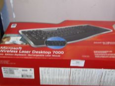 6x Microsoft wireless laser desktop 7000 keyboard and mouse, unchecked