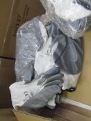 240 Pairs of nitrile coated gloves, all new and packaged.