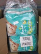 4x packs of 37x Pampers baby dry diapers for babies 3-6kg, new