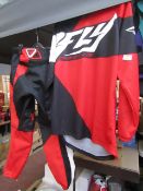 Fly racing motor bike clothing set includes pants and top, unknown sizes