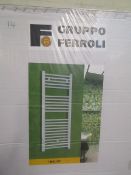 Gruppo Ferroli white Towel Radiator New and Boxed, Size 500x1770mm