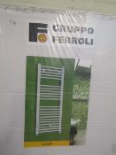 Gruppo Ferroli white Towel Radiator New and Boxed, Size 600x1770mm