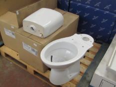 Tavistock Pacific CC toilet set includes pan with cistern (& flush system) to match. New & boxed.