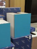 Villeroy & Boch frame to frame vanity unit, W400 x H470 x D340mm - blue. Boxed.