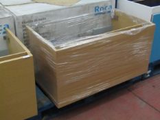 Roca Stratum vanity unit - oak, 885 x 445 x 490mm. New & boxed.