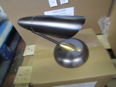 Chelsom BU/8/W1/BB/EBR wall light, new and boxed