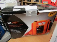 RAC 400Amp rechargeable jump start system, unchecked and boxed