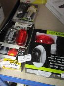 2x Bicycle light sets with 2 piece torch kit, all new and packaged.