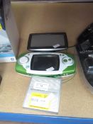 3x Items being; Usb storage device, untested Leapster GS gaming pad, untested Tom Tom satellite