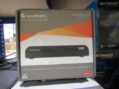 2x Goodmans twin scart set top box, both untested and boxed.