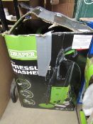 Draper 230v pressure washer, powers on and boxed