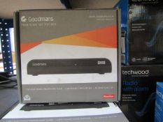 2x Goodmans twin scart set top box, both untested and boxed.