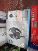 Daewoo 16" tripod fan with 3 speed setting, unchecked and boxed