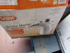 Vax grime master cleaner, powers on and boxed