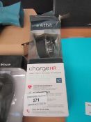 Fitbit Charge HR heart rate and activity wristband, untested and boxed.