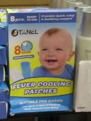 16 x 8pcs fever cooling patches suitable for babies , boxed.