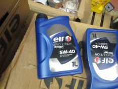 4x 1l bottle of Elf evolution engine oil, new