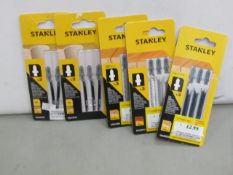 5 X PKS of 3 Various Stanley Blades suitable for use with wood  & PVC new & packaged