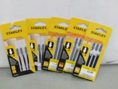 5 X PKS of 3 Various Stanley Blades suitable for use with wood  & PVC new & packaged