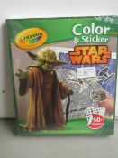 1 pack of 6 Crayola Star Wars colour and sticker book (50+ stickers) , new and packaged.