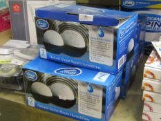 3 x Natural stone room humidifiers , unchecked and boxed.