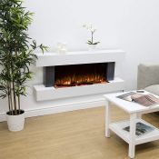 Pallet of 5x 2000w Wall Mounted surround electric fire place suite with LED flame effect, new and