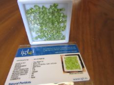 IGL&I Certified 50.00 carat 105 pieces Natural Peridot Gemstones. A fantastic collection for many