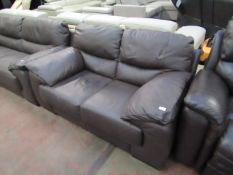 2 Seater leather sofa, no major damage.