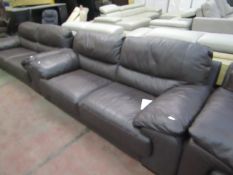 3 Seater leather sofa, no major damage.