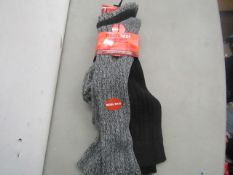 3 X Wool Rich Boot socks size 6-11 new in packaging