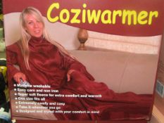 Coziwarmer burgandy snuggle blanket , new and boxed.