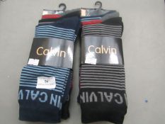 6 X Pairs of Mens Calvin socks size 6-11 new in packaging